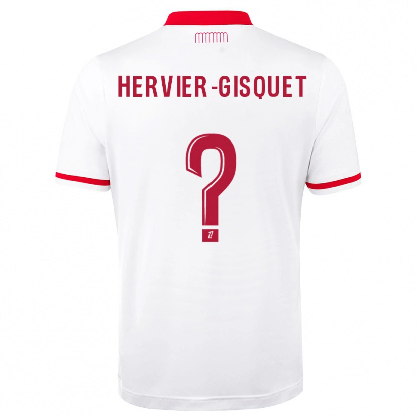 Danxen Męski Théo Hervier-Gisquet #0 Czerwony Biały Domowa Koszulka 2026/27 Koszulki Klubowe