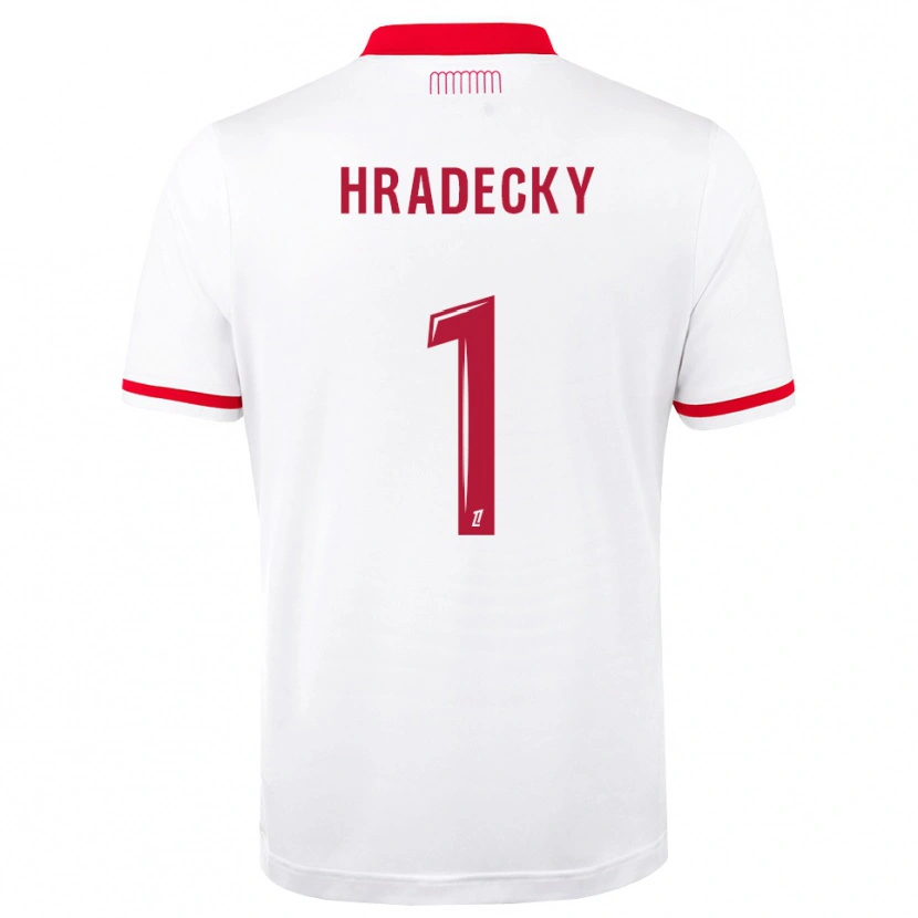 Danxen Męski Lukas Hradecky #1 Czerwony Biały Domowa Koszulka 2026/27 Koszulki Klubowe
