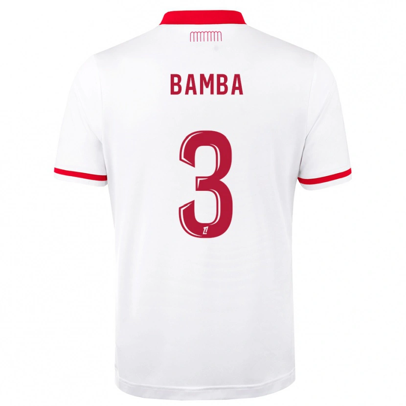Danxen Męski Ismaïl Bamba #3 Czerwony Biały Domowa Koszulka 2026/27 Koszulki Klubowe