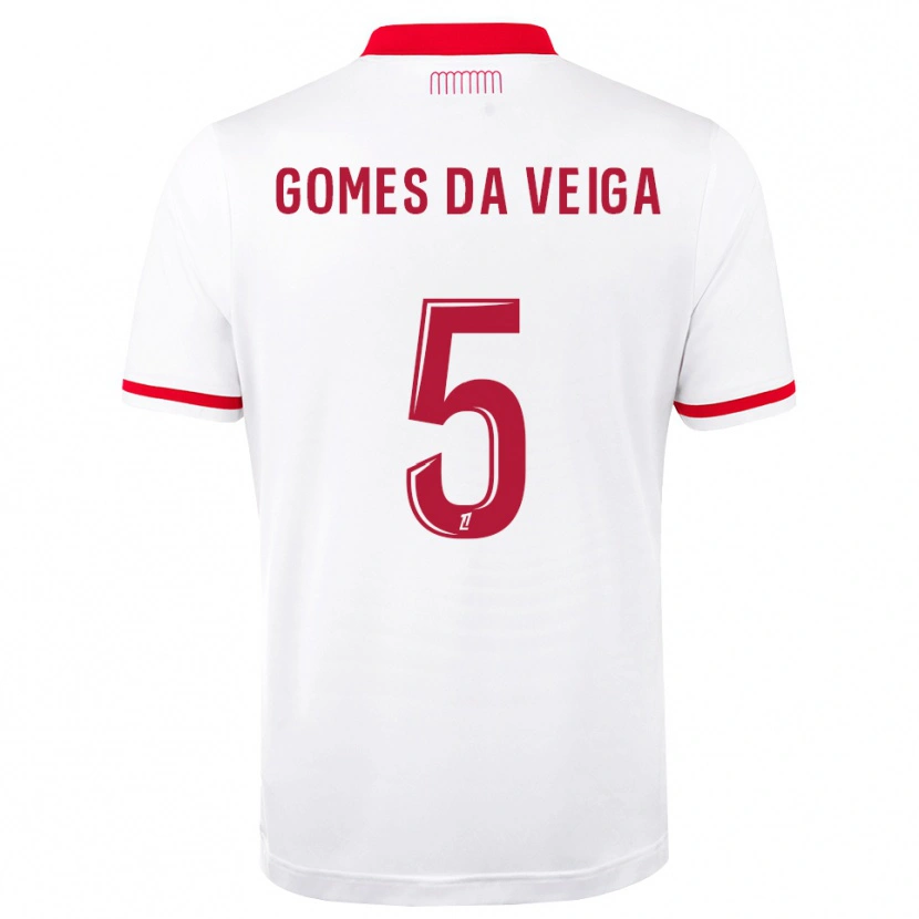 Danxen Męski Melvin Gomes #5 Czerwony Biały Domowa Koszulka 2026/27 Koszulki Klubowe