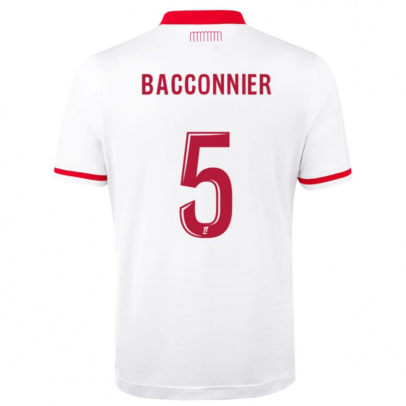 Danxen Męski Kévin Bacconnier #5 Czerwony Biały Domowa Koszulka 2026/27 Koszulki Klubowe