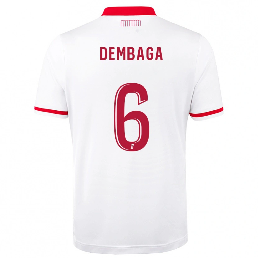 Danxen Męski Boubakar Dembaga #6 Czerwony Biały Domowa Koszulka 2026/27 Koszulki Klubowe
