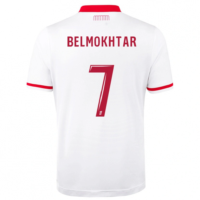 Danxen Męski Ilies Belmokhtar #7 Czerwony Biały Domowa Koszulka 2026/27 Koszulki Klubowe