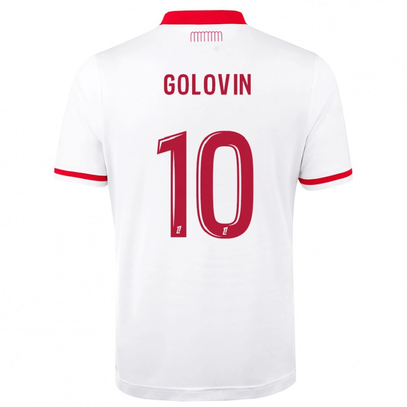 Danxen Męski Aleksandr Golovin #10 Czerwony Biały Domowa Koszulka 2026/27 Koszulki Klubowe