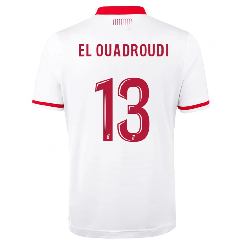 Danxen Męski Imrane El Ouaroudi #13 Czerwony Biały Domowa Koszulka 2026/27 Koszulki Klubowe