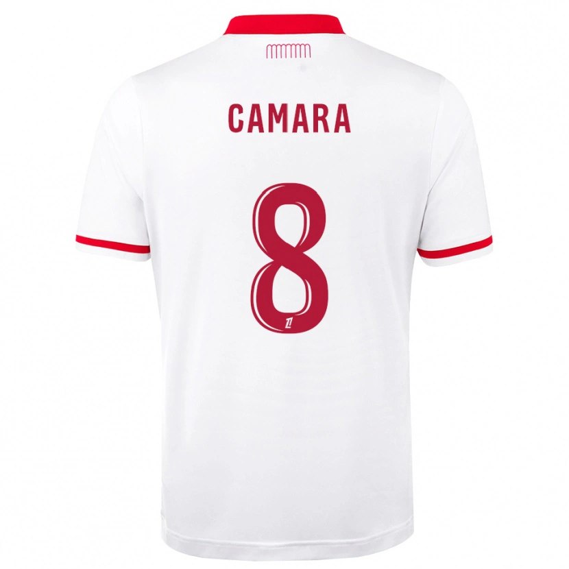 Danxen Męski Lamine Camara #8 Czerwony Biały Domowa Koszulka 2026/27 Koszulki Klubowe