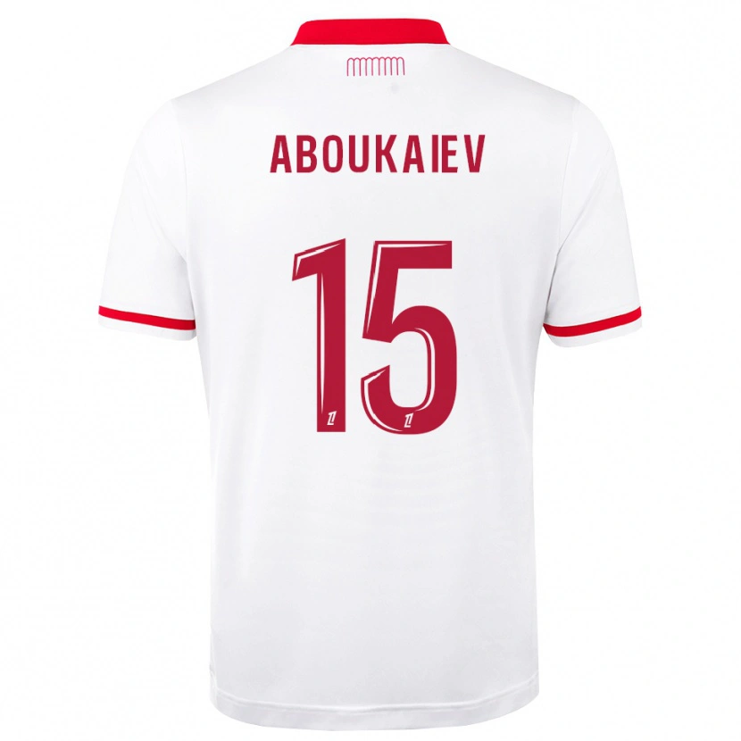 Danxen Męski Bekkhan Aboukaiev #15 Czerwony Biały Domowa Koszulka 2026/27 Koszulki Klubowe