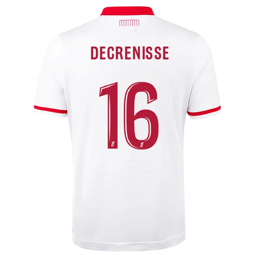 Danxen Męski Axel Decrenisse #16 Czerwony Biały Domowa Koszulka 2026/27 Koszulki Klubowe