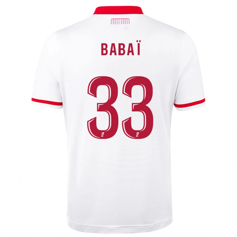 Danxen Męski Nazim Babaï #33 Czerwony Biały Domowa Koszulka 2026/27 Koszulki Klubowe
