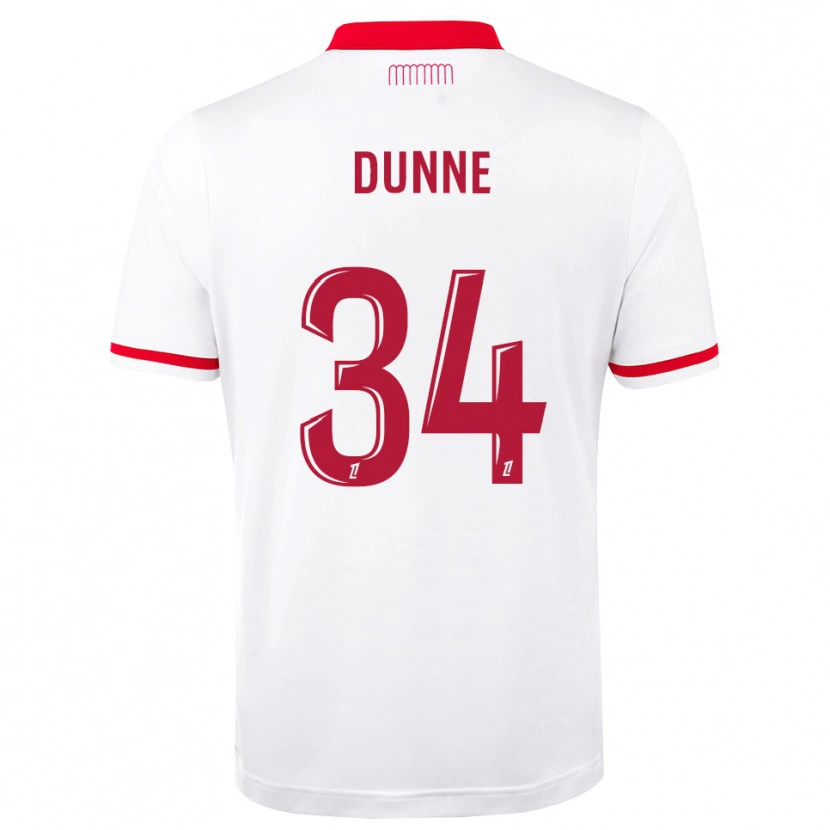 Danxen Męski David Dunne #34 Czerwony Biały Domowa Koszulka 2026/27 Koszulki Klubowe