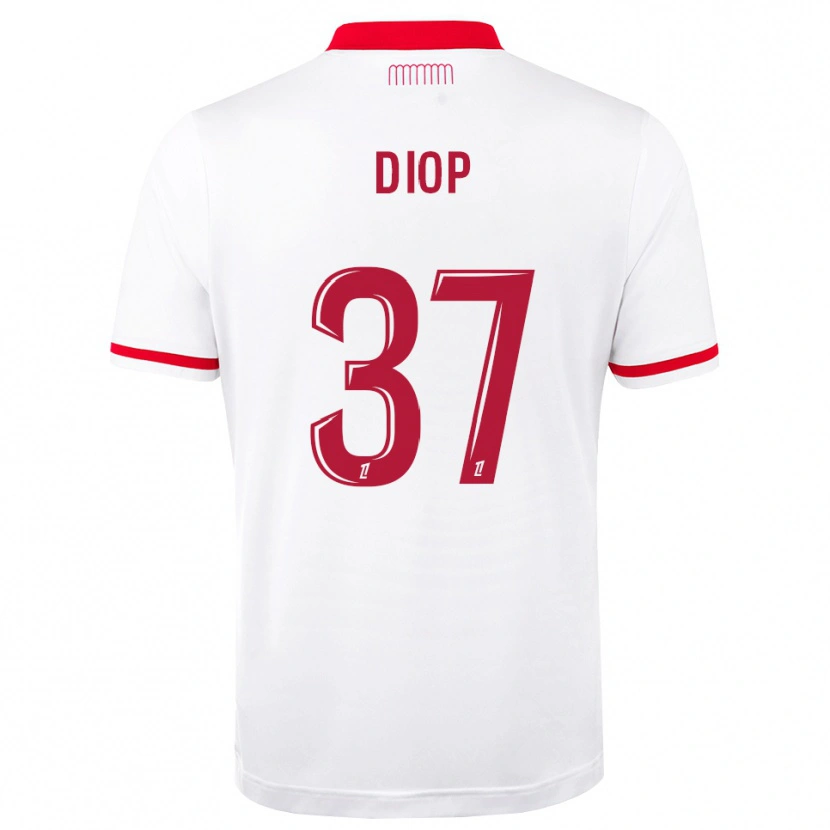 Danxen Męski Edan Diop #37 Czerwony Biały Domowa Koszulka 2026/27 Koszulki Klubowe