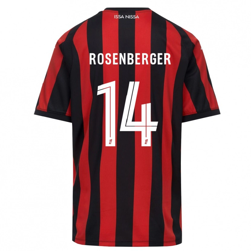 Danxen Męski Léa Rosenberger #14 Czerwony Czarny Biały Domowa Koszulka 2026/27 Koszulki Klubowe