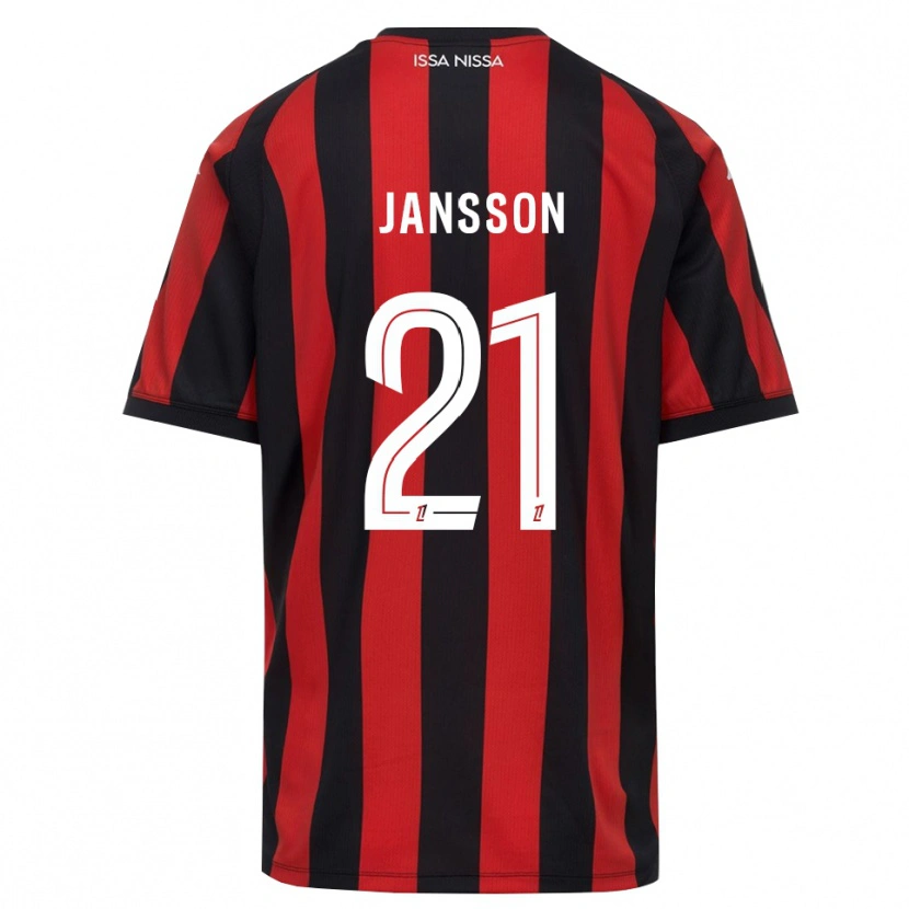 Danxen Męski Isak Jansson #21 Czerwony Czarny Biały Domowa Koszulka 2026/27 Koszulki Klubowe