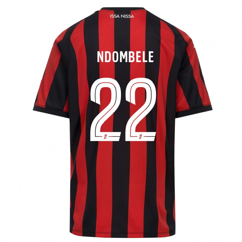 Danxen Męski Tanguy Ndombele #22 Czerwony Czarny Biały Domowa Koszulka 2026/27 Koszulki Klubowe