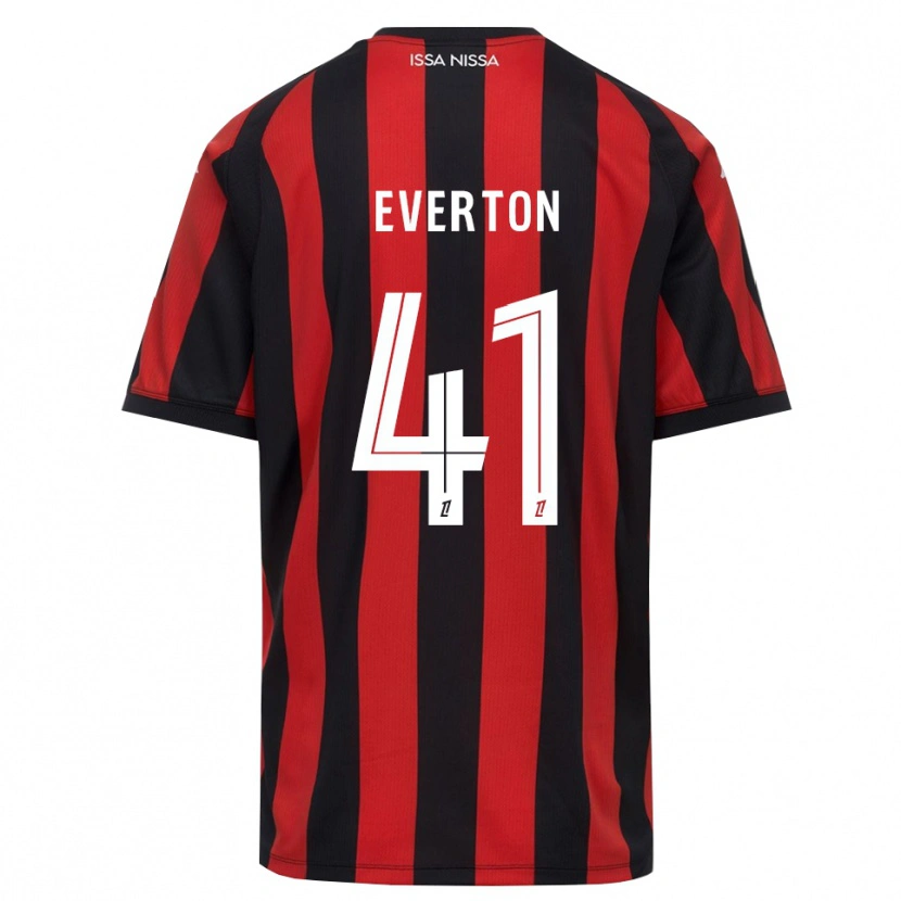 Danxen Męski Everton Pereira Da Silva #41 Czerwony Czarny Biały Domowa Koszulka 2026/27 Koszulki Klubowe