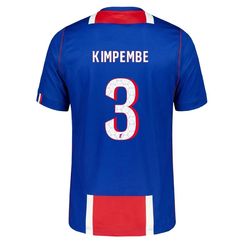 Danxen Męski Presnel Kimpembe #3 Czerwony Biały Niebieski Domowa Koszulka 2026/27 Koszulki Klubowe