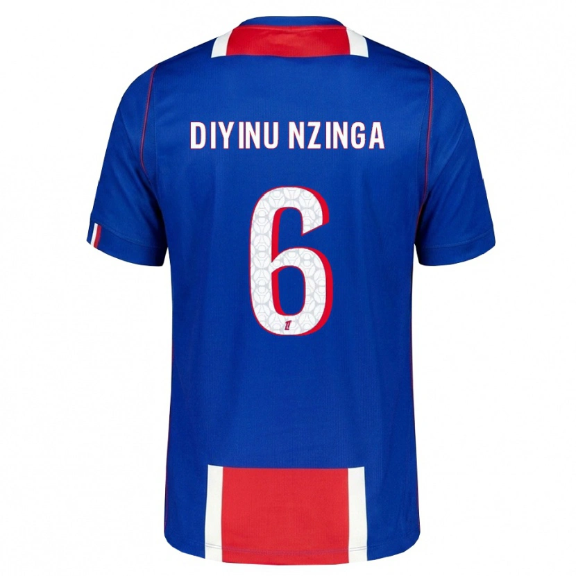 Danxen Męski Vainqueur Nzinga #6 Czerwony Biały Niebieski Domowa Koszulka 2026/27 Koszulki Klubowe