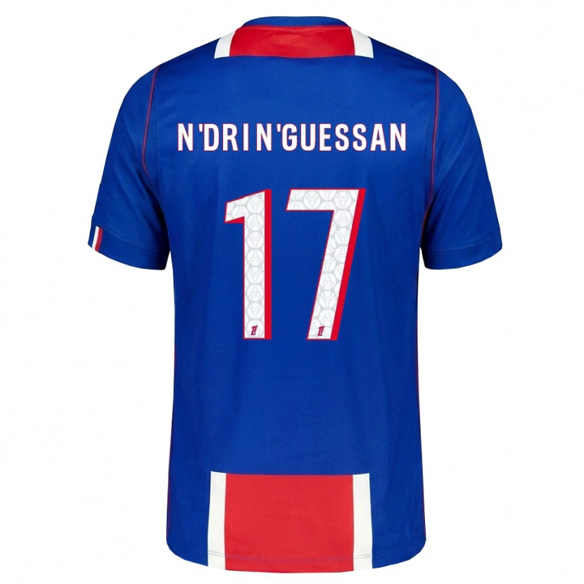 Danxen Męski Landry N'dri N'guessan #17 Czerwony Biały Niebieski Domowa Koszulka 2026/27 Koszulki Klubowe
