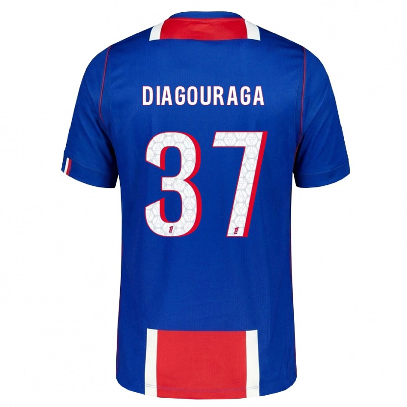 Danxen Męski Toumani Diagouraga #37 Czerwony Biały Niebieski Domowa Koszulka 2026/27 Koszulki Klubowe