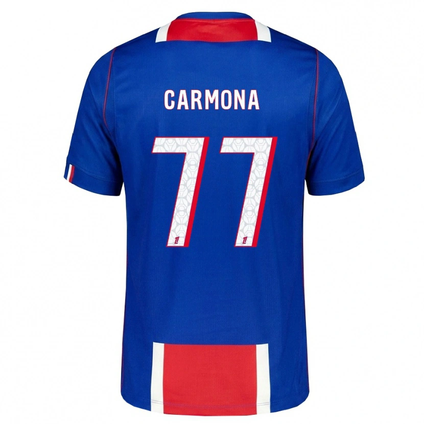 Danxen Męski Olga Carmona #77 Czerwony Biały Niebieski Domowa Koszulka 2026/27 Koszulki Klubowe