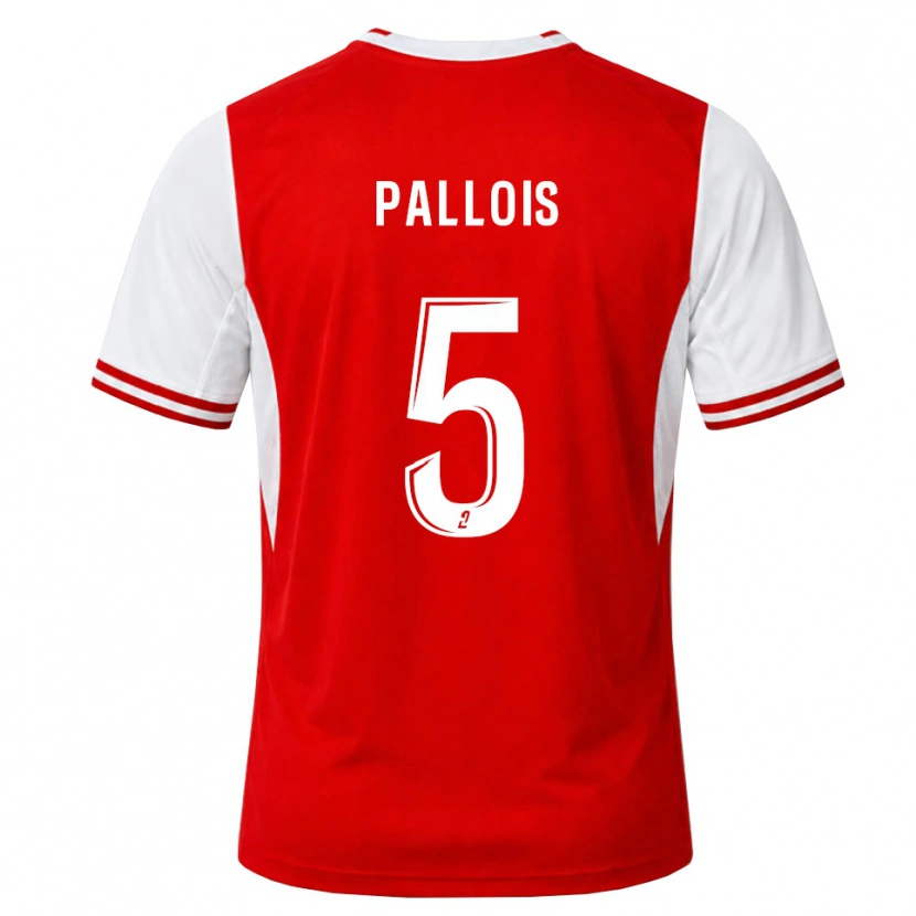 Danxen Męski Nicolas Pallois #5 Czerwony Biały Domowa Koszulka 2026/27 Koszulki Klubowe