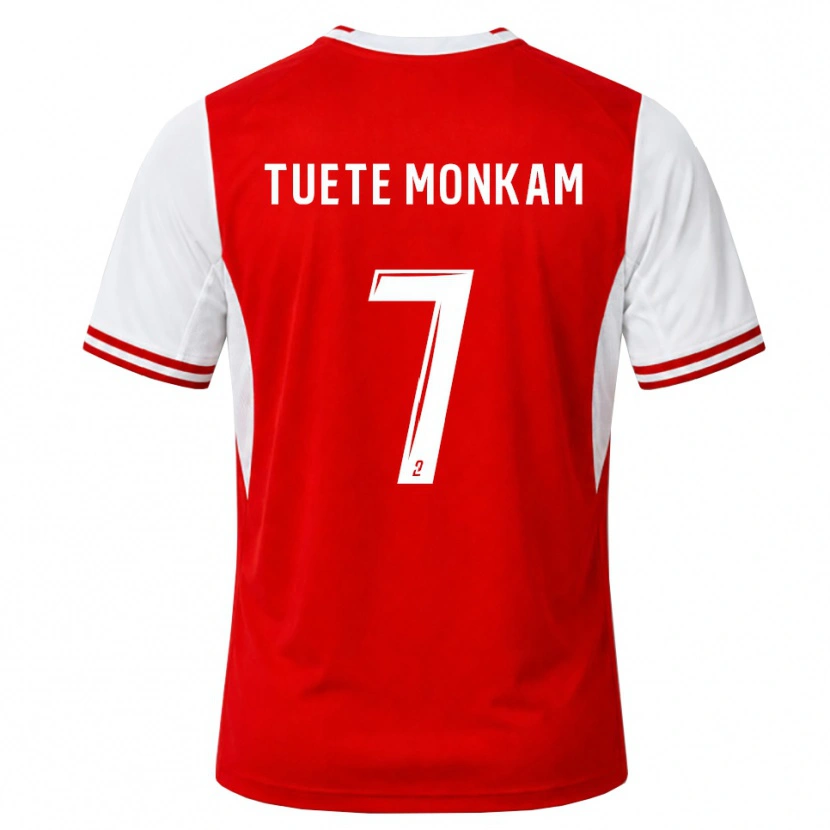 Danxen Męski Malcolm Tuete Monkam #7 Czerwony Biały Domowa Koszulka 2026/27 Koszulki Klubowe