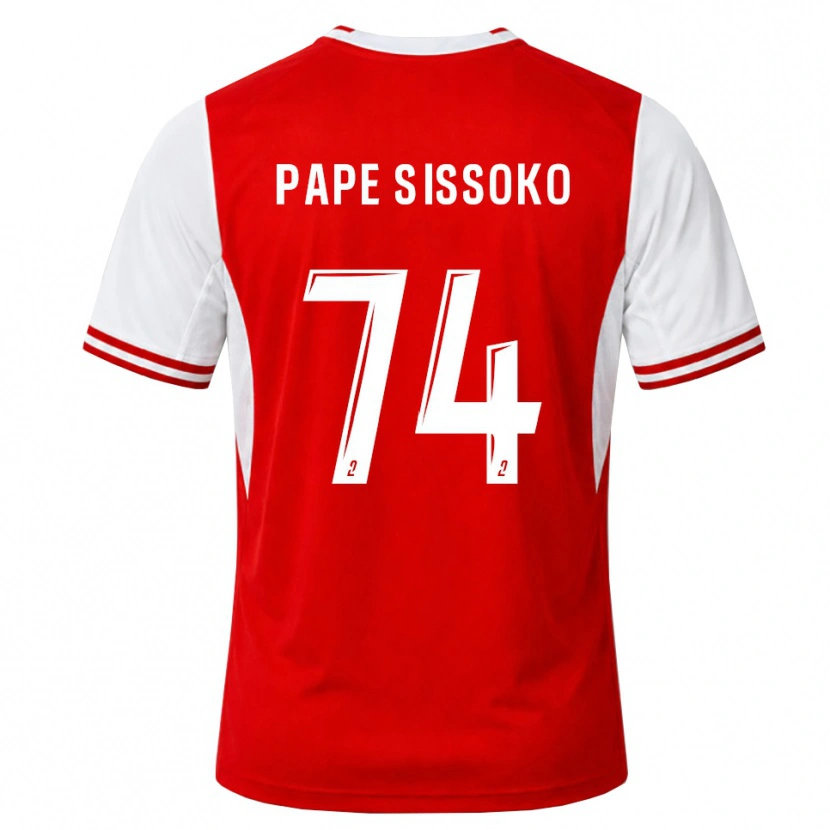 Danxen Męski Niama Pape Sissoko #74 Czerwony Biały Domowa Koszulka 2026/27 Koszulki Klubowe