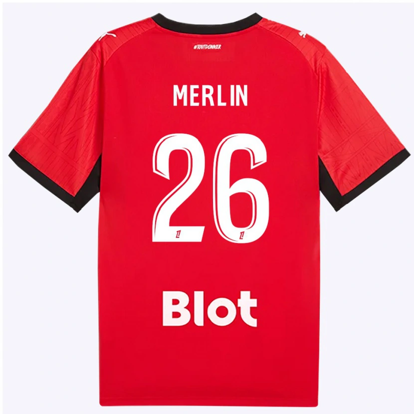 Danxen Męski Quentin Merlin #26 Czerwony Czarny Biały Domowa Koszulka 2026/27 Koszulki Klubowe