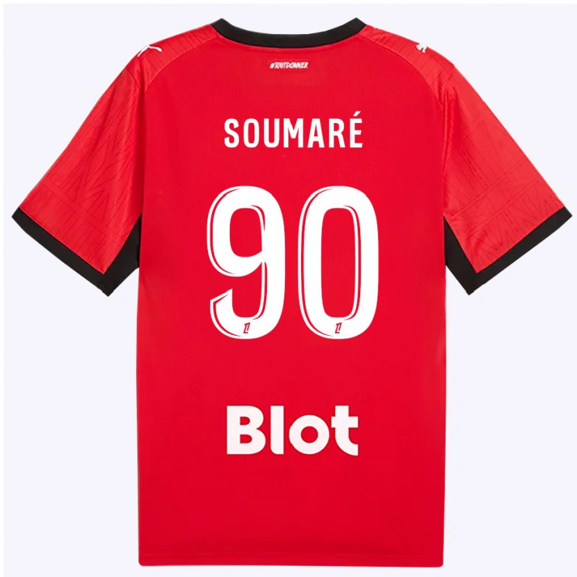 Danxen Męski Issa Soumaré #90 Czerwony Czarny Biały Domowa Koszulka 2026/27 Koszulki Klubowe