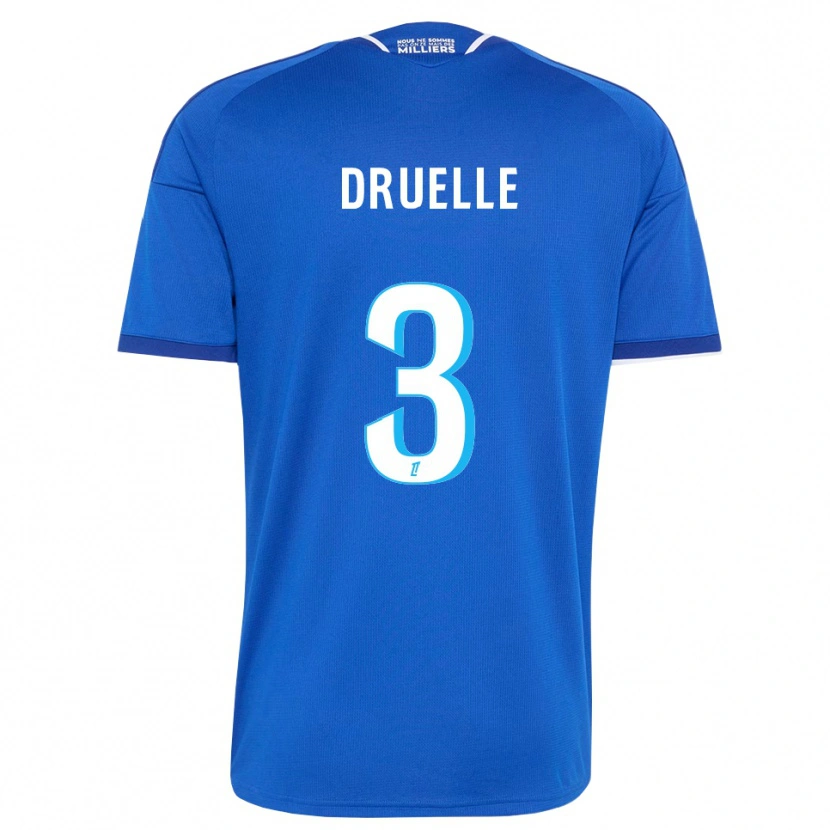 Danxen Męski Robin Druelle #3 Królewski Niebieski Biały Domowa Koszulka 2026/27 Koszulki Klubowe