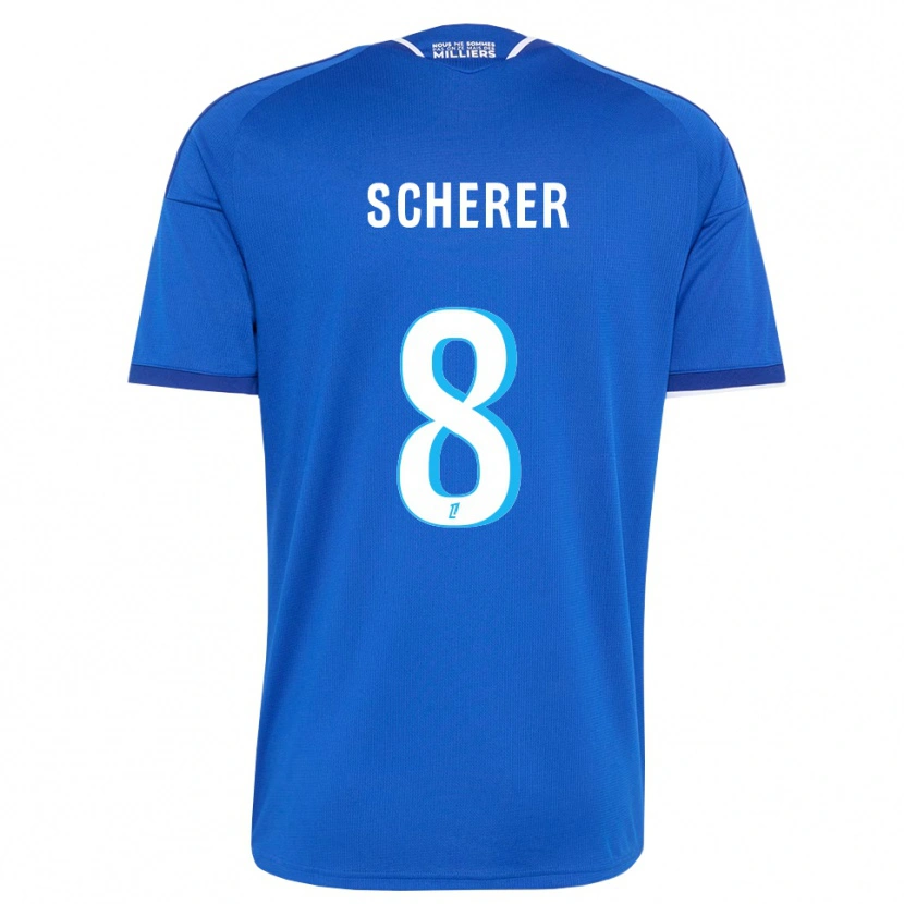 Danxen Męski Louis Scherer #8 Królewski Niebieski Biały Domowa Koszulka 2026/27 Koszulki Klubowe