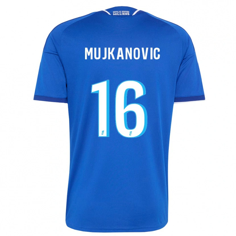 Danxen Męski Edin Mujkanovic #16 Królewski Niebieski Biały Domowa Koszulka 2026/27 Koszulki Klubowe