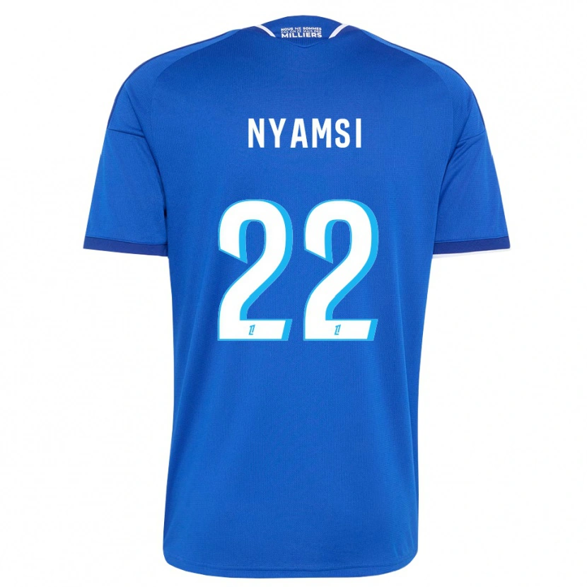 Danxen Męski Gerzino Nyamsi #22 Królewski Niebieski Biały Domowa Koszulka 2026/27 Koszulki Klubowe