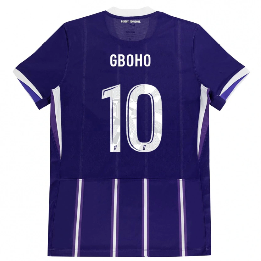 Danxen Męski Yann Gboho #10 Fioletowy Biały Domowa Koszulka 2026/27 Koszulki Klubowe