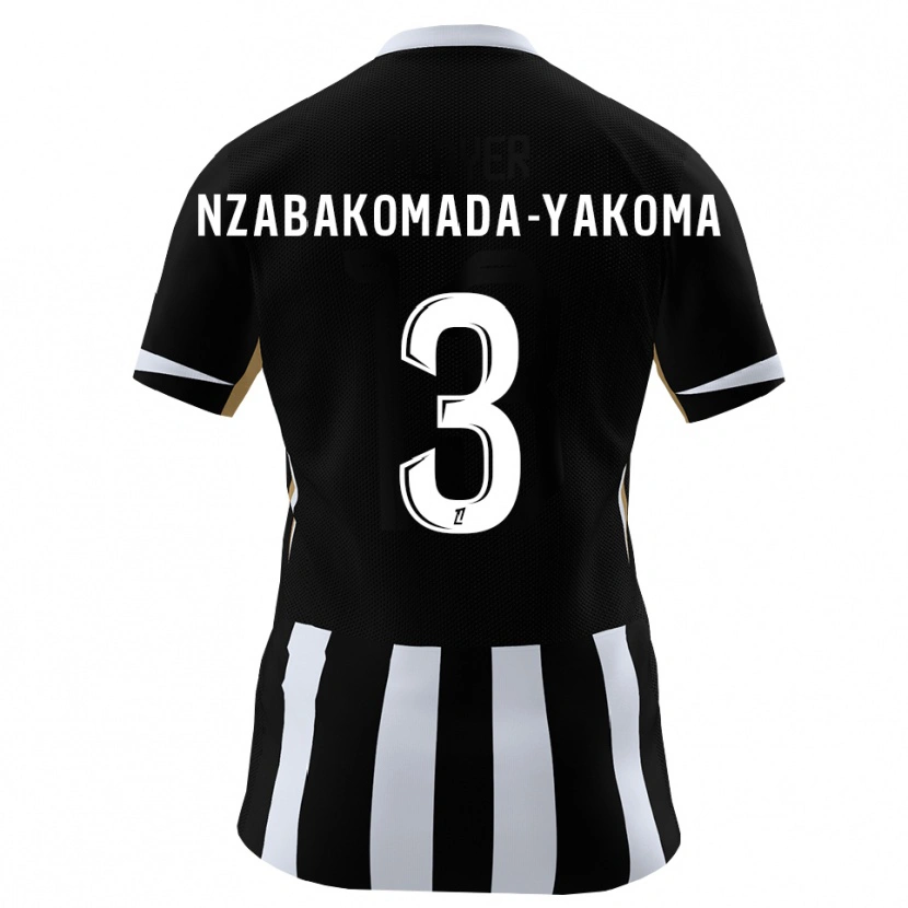 Danxen Męski Raphaël Nzabakomada-Yakoma #3 Czarny Niebieski Domowa Koszulka 2026/27 Koszulki Klubowe