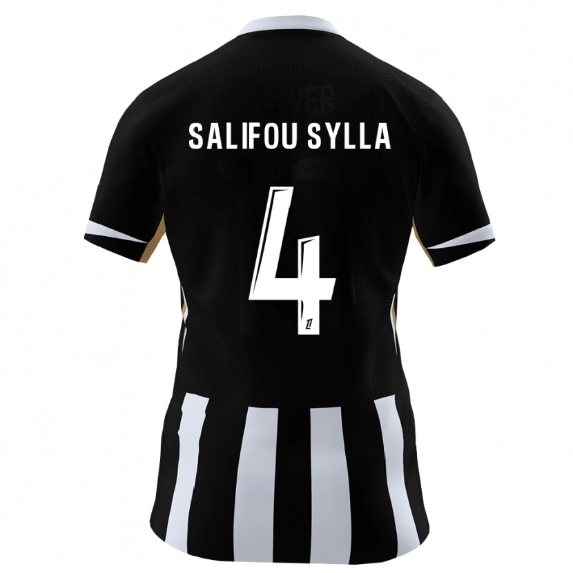 Danxen Męski Salifou Sylla #4 Czarny Niebieski Domowa Koszulka 2026/27 Koszulki Klubowe