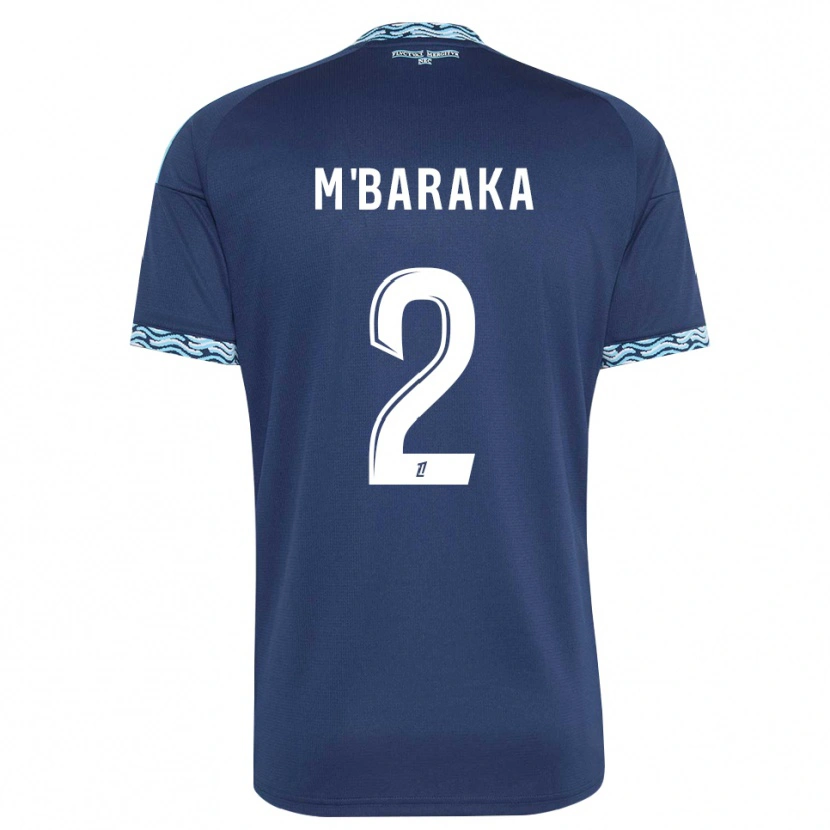 Danxen Męski Abdallah M'baraka #2 Stalowoniebieski Biały Domowa Koszulka 2026/27 Koszulki Klubowe