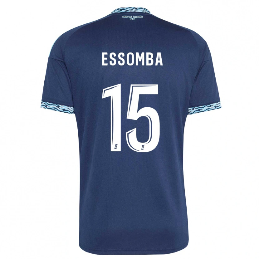 Danxen Męski Aaron Essomba #15 Stalowoniebieski Biały Domowa Koszulka 2026/27 Koszulki Klubowe