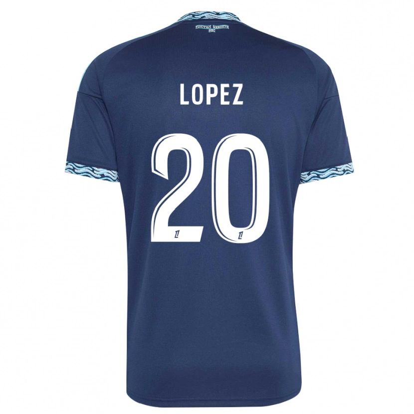 Danxen Męski Julien Lopez #20 Stalowoniebieski Biały Domowa Koszulka 2026/27 Koszulki Klubowe
