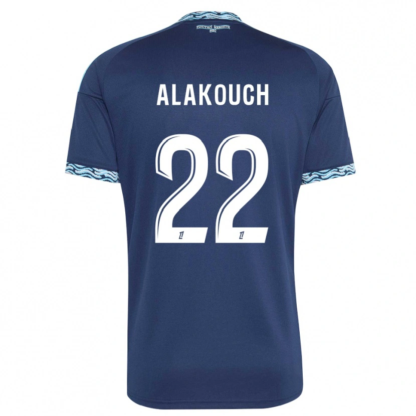 Danxen Męski Sofiane Alakouch #22 Stalowoniebieski Biały Domowa Koszulka 2026/27 Koszulki Klubowe