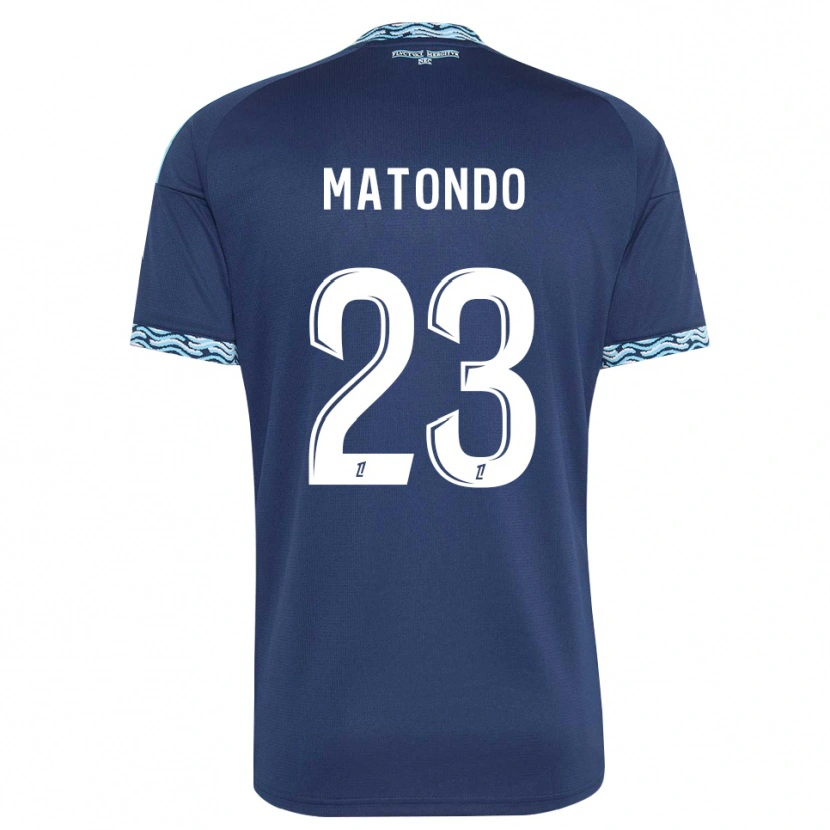 Danxen Męski Rudy Matondo #23 Stalowoniebieski Biały Domowa Koszulka 2026/27 Koszulki Klubowe