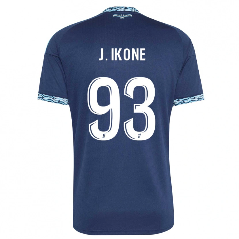 Danxen Męski Jonathan Ikoné #93 Stalowoniebieski Biały Domowa Koszulka 2026/27 Koszulki Klubowe