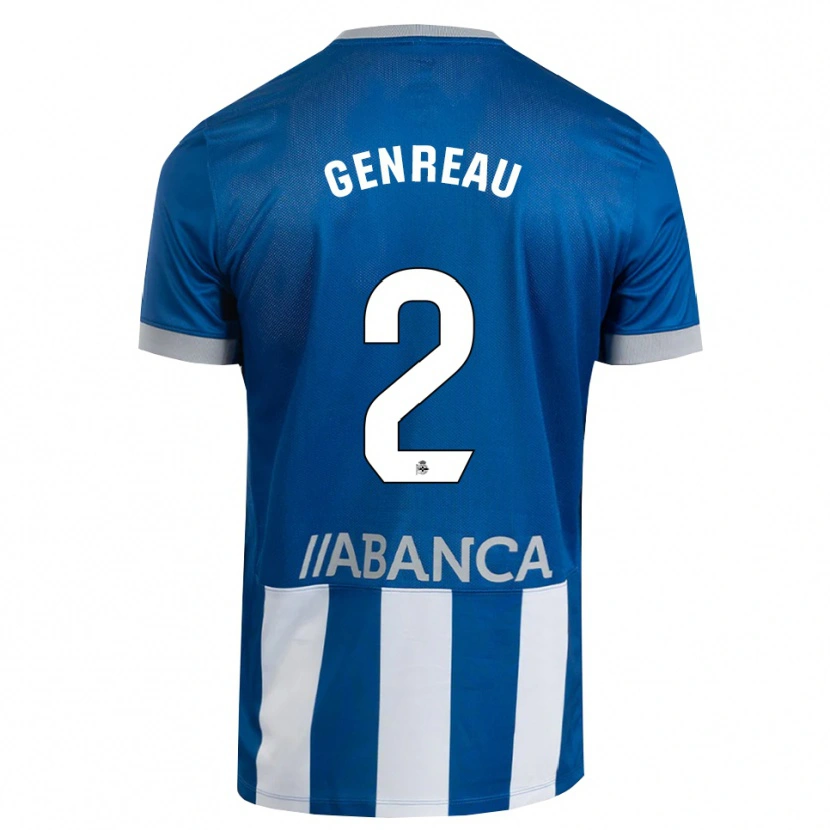 Danxen Męski Denis Genreau #2 Niebieski Szary Biały Domowa Koszulka 2026/27 Koszulki Klubowe