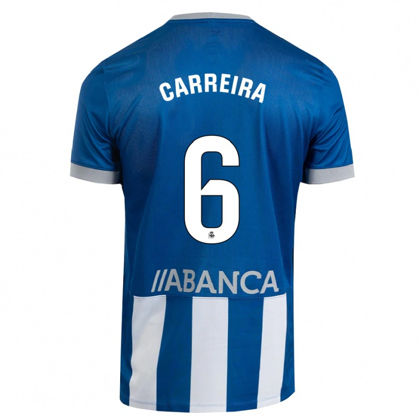 Danxen Męski David Carreira #6 Niebieski Szary Biały Domowa Koszulka 2026/27 Koszulki Klubowe