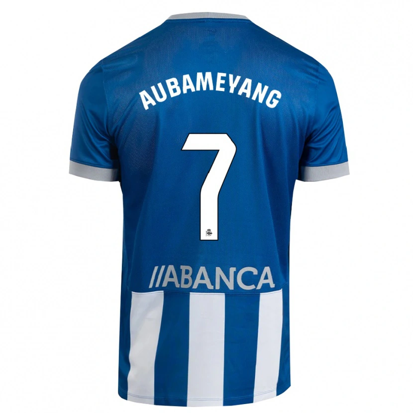 Danxen Męski Pierre-Emerick Aubameyang #7 Niebieski Szary Biały Domowa Koszulka 2026/27 Koszulki Klubowe