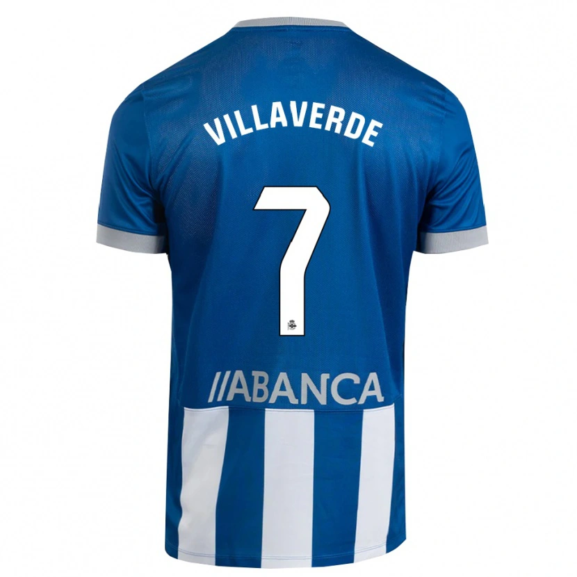 Danxen Męski Hugo Villaverde #7 Niebieski Szary Biały Domowa Koszulka 2026/27 Koszulki Klubowe