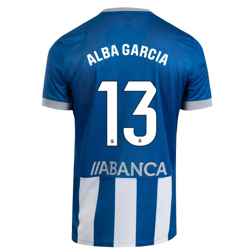 Danxen Męski Lucía Alba García #13 Niebieski Szary Biały Domowa Koszulka 2026/27 Koszulki Klubowe