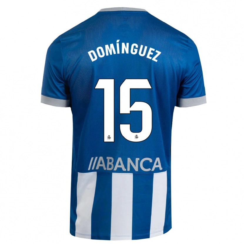 Danxen Męski David Domínguez #15 Niebieski Szary Biały Domowa Koszulka 2026/27 Koszulki Klubowe
