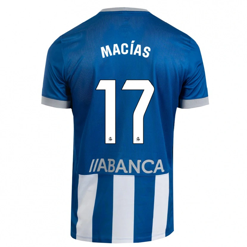 Danxen Męski Luisao Macías #17 Niebieski Szary Biały Domowa Koszulka 2026/27 Koszulki Klubowe