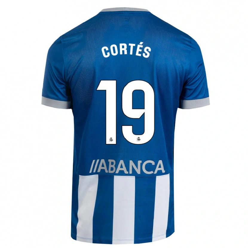 Danxen Męski Pablo Cortés #19 Niebieski Szary Biały Domowa Koszulka 2026/27 Koszulki Klubowe